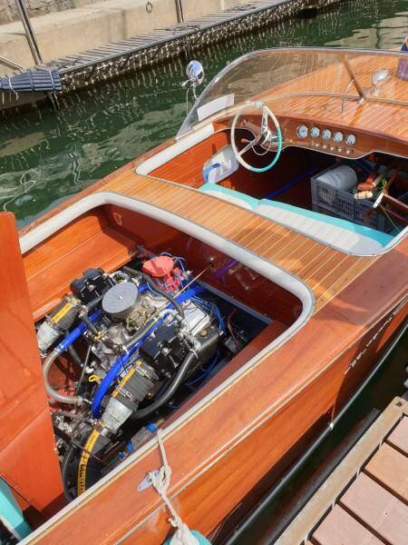 Custom made for a Taroni Mistral 1964 boat with a Chevi 5.7 litre V8 engine.