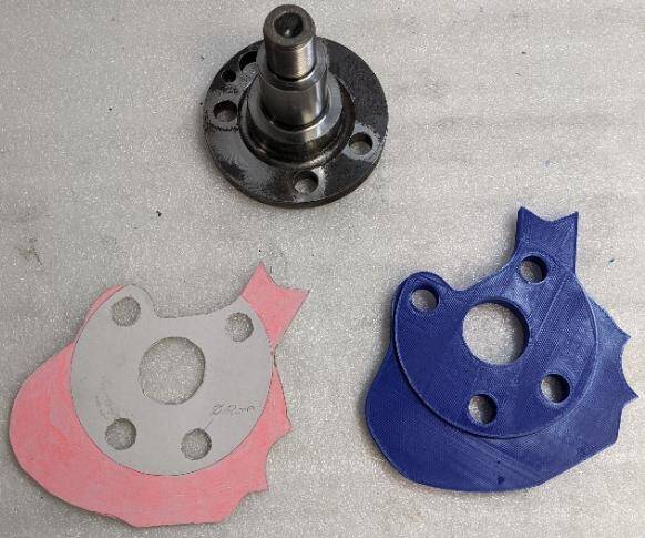 Audi A1 wheel spacer plates according to customer template
